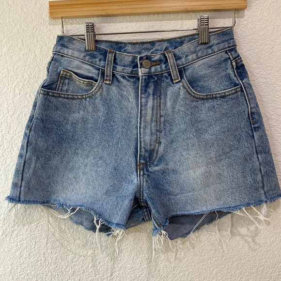 J.Galt Denim High Rise Light Wash Cut Off 100% Cotton Shorts Size M - Picture 1 of 5